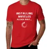 Men's Polos Installing Muscles... Please Wait T-Shirt Cute Clothes Boys Animal Print Mens Funny T Shirts