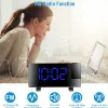 Horloges LED Digital Projection Allocs Alarms USB Charging Projecteur ALARME DIGITAL ALARME AVEC FM RADIO POUR LA CHAMP DE CHE CHECHE DÉCOR