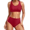 Cravatta da bagno femminile cravatta bikini fondo a colori solido a colori casual mutande bianche da bagno set da bagno set di donne