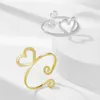 Anelli di nozze Skyrim Simple Hollow Heart Ring Women Weleless Acciaio inossidabile Anelli di dito regolabili Anelli di moda Gioielli Regali di matrimonio all'ingrosso