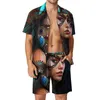 Personnage de survêtement masculin Lady Men sets de la Journée internationale de la femme Shorts décontractés Summer Hawaii Beach Shirt Set Plus taille anniversaire