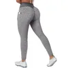 Calças ativas S-3XL Casual Casual Caustre Pocket Sports Perneiras Fitness Scrunch Buworkout Tizza Push Up Yoga Gym Leggins