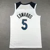 5 Anthony Edwards Men Kids Min Timberwolve City Jersey Edition Vest Wear Adult Children Youth