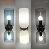 壁のランプ屋内照明LEDガラスの家の装飾留めベッドルームリビングルームバスルーム通路北欧のsconce照明器具