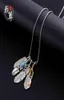 Japan och Sydkorea Takahashi Goro Feather Necklace Men039S Titanium Steel Student Couple Hip Hop Eagle Claw Takahashi Leaf P4430952