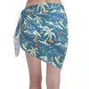 Chiffon Swimwear Pareo Scarf Tropical Island Palm Nautical Cover Up Wrap Kaftan Sarong Skirt Beachwear Swimsuit Bikinis