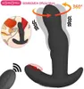 YUTONG TOYS for Men Men à 360 degrés Rotation anale anale vibratrice sans fil à distance mâle masseur masseur de prostate vibrant gspot stimulate5829990