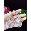 Orecchini a pennello Fashion Charm Rhinestone Unique Crystal Earring Bride Wedding Banquet Drop Ball Accessori 171106-5