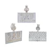 Iced Out Bling Lettres avec argent Bag Pendant Colliers 2 couleurs Full Pavic Cubic Zircon's Hip Hop Initial provient de rien J 3058