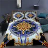 Ensembles de literie Luxury 3D Gold Baroque Style Printing 3pcs Childrens Litteur confortable Down Dowt Covers Couvre-oies