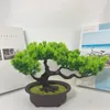 Dekorative Blumen kreative künstliche Kiefernpflanzen Bonsai Realistischer handgefertigter Orangenbaum mit Blumenpot Einfacher Zuhause Dekoration