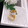 Donne Orecchini Huggie a smalto 18K Clip auricolari in ottone coperto d'oro