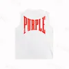 Purple Marke Herren T -Shirts Sommer Casual Tanktops Designer Buchstaben Ärmeltes T -Shirt -Kleidung