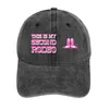 Berets This Is My Second Rodeo (pink Black And White Old West Letters) Cowboy Hat Uv Protection Solar Sun Boy Women's