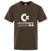 T-shirt sciolte Summer Commodore 64 SHITT da stampa C64 Sid Amiga Retro Cool Design Street Short Short Short Top Cotton Clothing