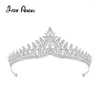 Clip per capelli Jade Angel Luxury Zircone Zircone Rhinestone Crown Birthday Birthing Accessori Tiara Accessori Donne Donne