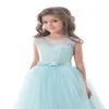 Abiti da battesimo Flower Girl Dress Adesivo in pizzo Sacrificio Battista Bride Birthday Ball Ball Attico Evento Q240507