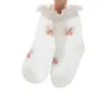 Chaussettes pour enfants 1 paire chaussette de bébé mignonne belle chaussette de mode à la cerise florale fine étouffement doux maille respirant