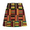 Saias Kente saia geométrica vintage Retro rasta cores estéticas casuais damas mini design de skort roupas presentes