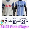 2024 2025 Richarlison fils Totten Kane Soccer Jerseys 2025 2024 Maddison Ham KulusEvski Hojbjerg Perisic Llors Romero Lucas Fans Joueur Men Kit Kit Football Shirts8899