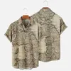 Chemises décontractées pour hommes Carte d'été 3d imprimé plage hommes femmes femmes streetwear surdimensionné surdimension