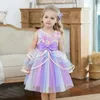 Girl's Dresses Girls Rainbow Tulle Dress Childrens Wedding Tutu Layer Cake Princess Elegant Party Ball Dress Childrens Evening DressL2405