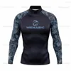 Frauen Badebekleidung Herren-Hautausschlag Guard Surfen Surfen Tauchen Badeanzug Langarm T-Shirts UV Schutz Schwimmen enge Surf-T-Shirt-Fitnessstudio-Kleidung