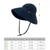 Big Brim Baby Sun Hat Summer Spring Kids Bucket for Girls Boys Cotton Line Kind Cap Beach Travel Hats Caps 2m4y 240430