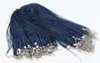 Navy Organza Voile Ribbon Cord Colliers Colliers