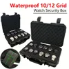 1012 Grid Waterproof Highend Watch Box Collection Antique Protective Safety Thickened With Sponge Moistureproof 240427
