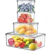 Garrafas de armazenamento 4pcs geladeira recipientes de alimentos