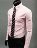 Koszulki sukienki męskie 2024 MARKA MENS Koszula swobodny Slim Fit Formal Business Camisa Camisa Prace Office