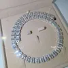 Iced Out VVS Moissanite Collece Seerling Sier Custom Hip Hop Diamond Tennis Chain