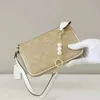 New Popular Kouchi Pearl Mahjong Classic Old Flower Fashion Versatile One Shoulder Handheld Crossbody Underarm Bag for Women 80% factory wholesale