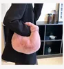 Sacchi da sera morbida pelliccia in finto pelliccia da donna pelosa lanuginosa mano per donne 2024 Lady Fashion Handle Bany Borse Luxurt Crescent Borse
