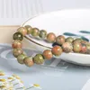 STRAND JD NATUURLIJKE UNAKITE Jasper Stone Crystal Quartz kralen Armbanden voor vrouwen Ronde Vorm Bracelet Jewelry Vintage