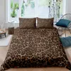 Beddengoed sets luipaard print dekbedovertrek set koningin cheetah beddengoed set geometrisch comfort set African Hunting Animal Dubel Cover Room Decoratie J240507