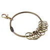 Keecheins Chiave vintage Anelli in bronzo Organizzatore ad anello a cerchio rotondo con chiusura di aragosta per più accessori chiavi