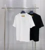 Designer blanc classique T-shirt d'été à manches courtes à manches colorées broderies hommes tshirt tsheir