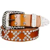 Nouvelle venue belle réduction occidentale cow-girl bling cowgirl ceinture en cuir en cuir transpare