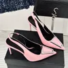 High Heels Damen Dress Schuhe Designer Sandalen Patent Leder Wildleder Frauen Luxus Lady Fashion Party Hochzeitsbüro Absatz 35-39 8 10 cm