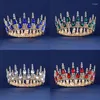 Haarklammern yy runde Braut Tiara Crown Crystal Hochzeit Stirnbänder Frauen Mädchen Kopfbedeckung Abschlusshändler Kopfschmuck Accessoires