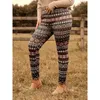 Leggings femminili più dimensioni 1xl-5xl pantaloni elastici della moda femminile sciolti e casual pantaloni geometrici stretti y240508