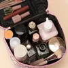 Kosmetiska väskor Rippel mönster makeup väska rese bärbar toalettartik