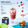 Portable Fruit Juice Blenders Summer Personal Electric Mini Bottle Home USB 6 Blades Juicer Cup Machine For Kitchen 240507