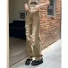 Frauen Jeans Hole Frauen amerikanischer Chic Sommer Baggy Vintage Rised Street Einfache All-Match Gothichose Stilvolle Y2K High Taille