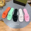 Designer Sandalen ineinandergreifend G Slipper Gummi Frauen rutschen Damen Flat Beach Gelee Drehbuch Orange Sommer Fall Mules Outdoor wasserdichte Luxus