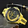 Armbanduhren für Männer 2023 Neue Herren Uhren sechs ES All Dial Work Quartz Uhren Ferrar Top Marke Chronograph Clock Gummi Gürtel Fashion F1 Racing Car Style 7937