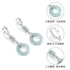 Boucles d'oreilles en peluche à eau bleue de qualité aérique naturelle jadeite jadeite s925 Cadeaux de femmes en argent incrustées haut de gamme bijoux de mode