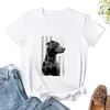 Damen T-Shirt Patriotic America Flagge Hunde T-Shirt für Frauen Grafikhemden T-Shirts lustige T-Shirts lässig kurze Slved weiblich T-Shirts Y240506